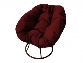 Кресло Пончик без ротанга бордовая подушка в Нытве - nytva.magazinmebel.ru | фото