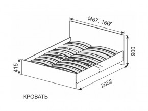 Кровать 1600х2000 ортопедическое основание в Нытве - nytva.magazinmebel.ru | фото