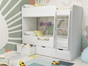 Кровать двухъярусная Малыш двойняшка белый в Нытве - nytva.magazinmebel.ru | фото