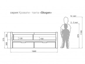 Кровать-тахта Svogen с ящиками и бортиком бежевый в Нытве - nytva.magazinmebel.ru | фото - изображение 3