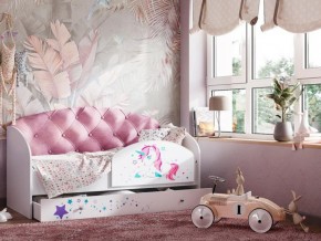 Кровать Звездочка с бортиком Белый-розовый в Нытве - nytva.magazinmebel.ru | фото