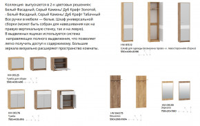 Прихожая Нортон Дуб Крафт Золотой/Серый Камень в Нытве - nytva.magazinmebel.ru | фото - изображение 3