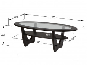 Стол журнальный Юпитер со стеклом СЖС-01 венге в Нытве - nytva.magazinmebel.ru | фото - изображение 2