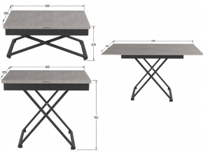 Стол универсальный трансформируемый Генри бетон чикаго в Нытве - nytva.magazinmebel.ru | фото - изображение 2