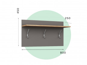 Вешалка Сити В-03 Графит в Нытве - nytva.magazinmebel.ru | фото - изображение 2